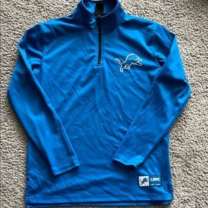 Detroit Lions Blue Quarter-Zip Pullover